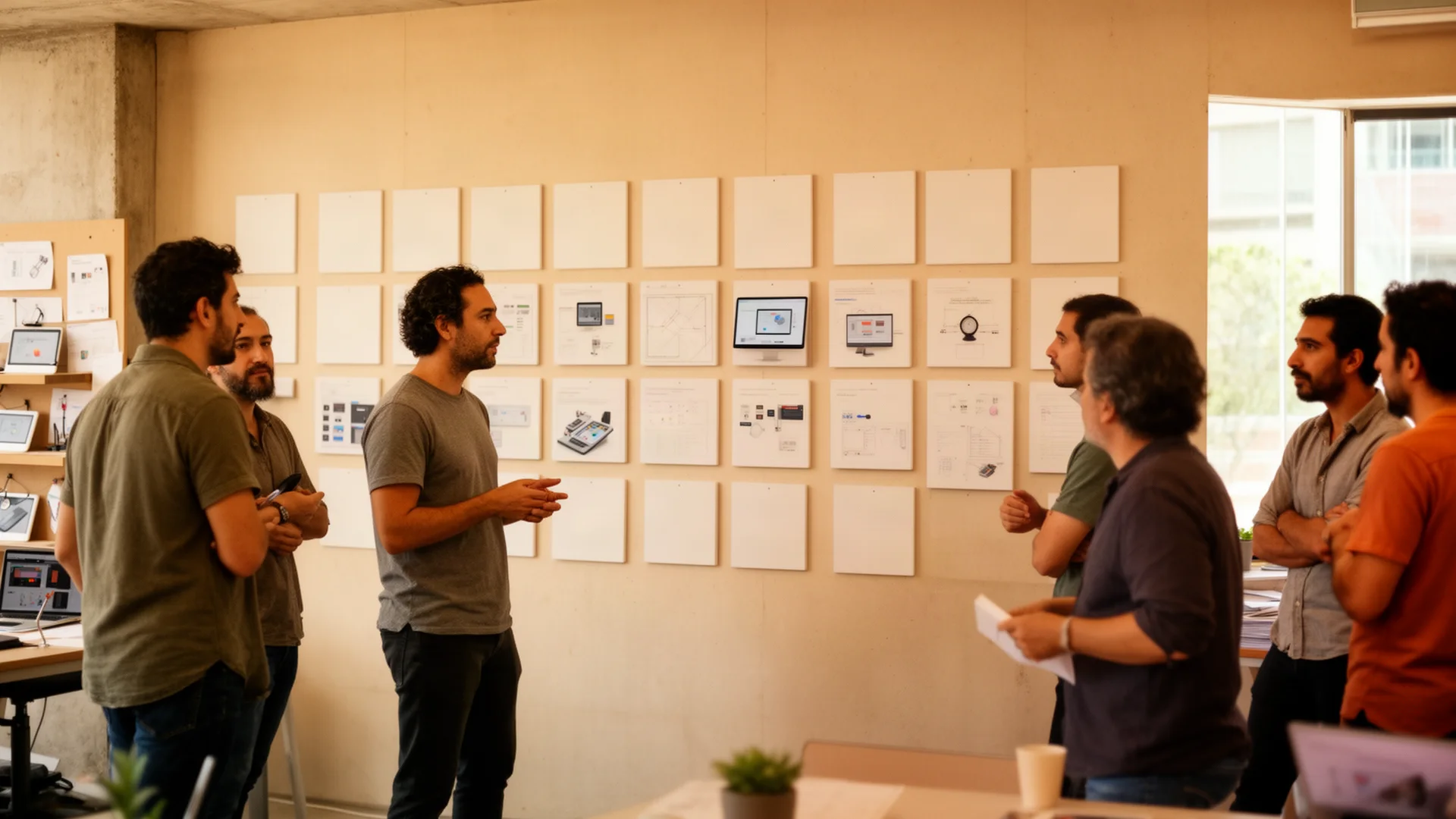 Equipo mexicano de tecnología colaborando en una sesión de diseño